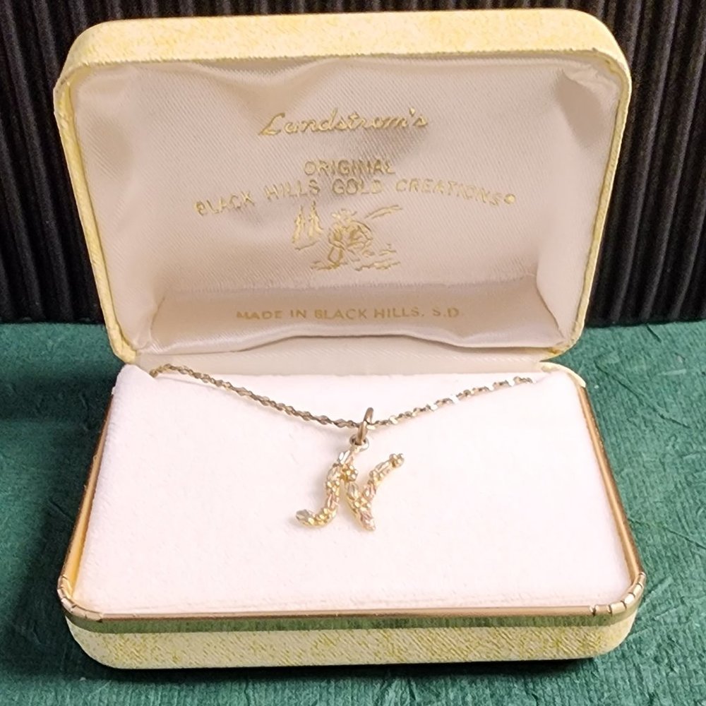 Black Hills Gold Initial Necklace - Picture 6 of 6